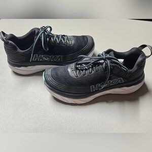 Women's Hoka Bondi 6 Basy Black Everyday Athleisure Running Shoes, 8.5